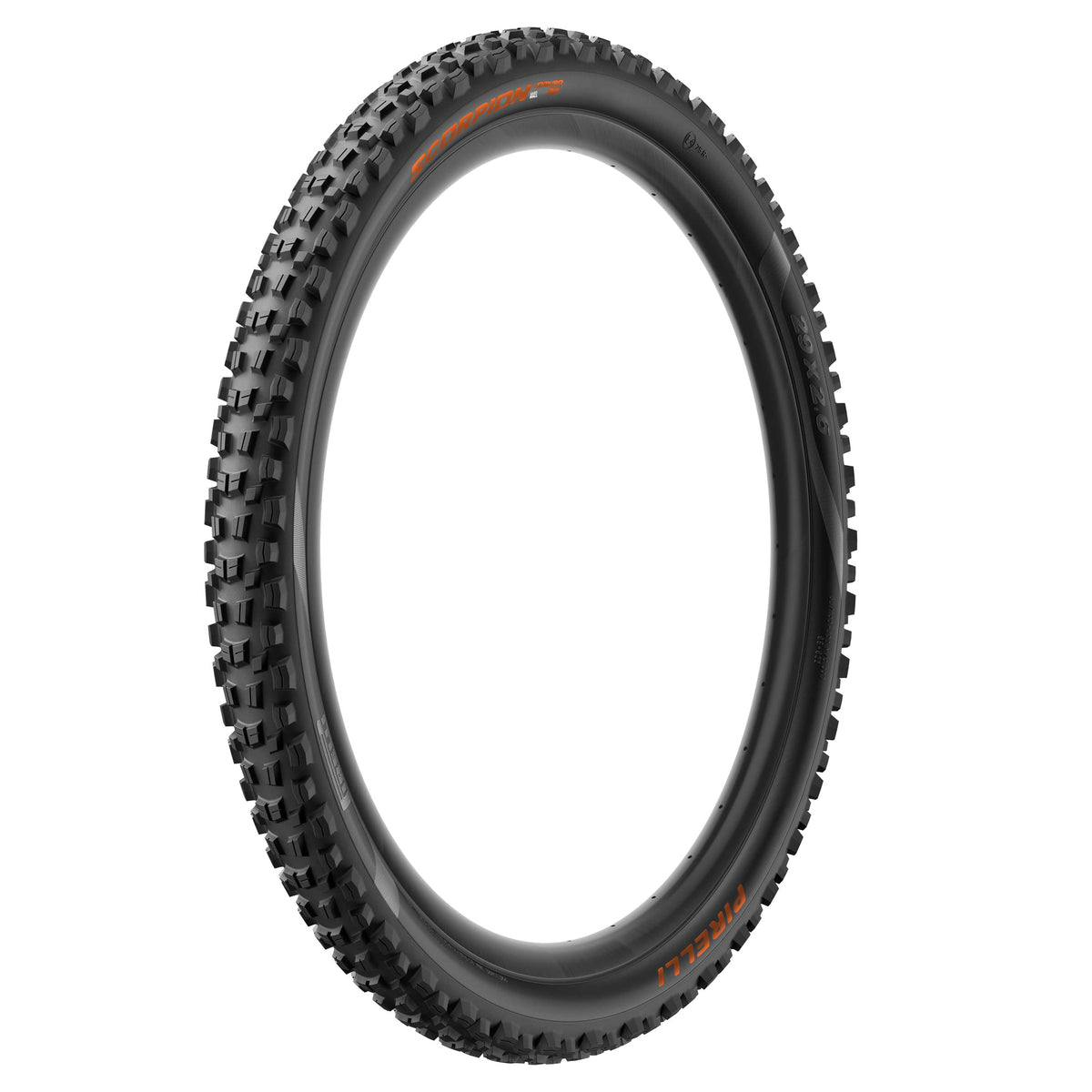 Pneu PIRELLI SCORPION ENDURO M COLOUR EDITION 29x2.40 HardWall Tubeless Ready Souple Noir/Orange