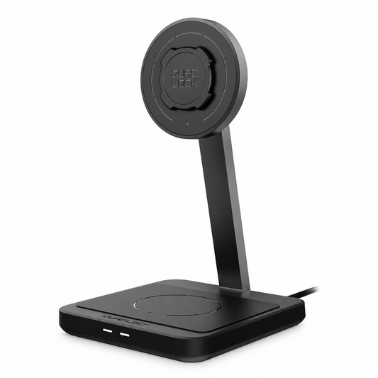 Double Chargeur à induction de bureau QUADLOCK MAG — vue du produit sur fond blanc