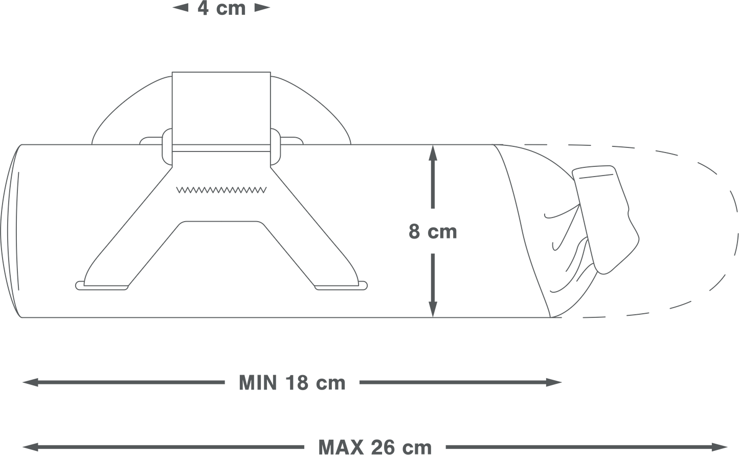 Sacoche de Cadre APIDURA EXPEDITION DOWNTUBE PACK 1.2 L Noir