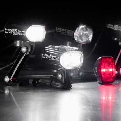 Gamme d'éclairages LEZYNE E-Bike allumés