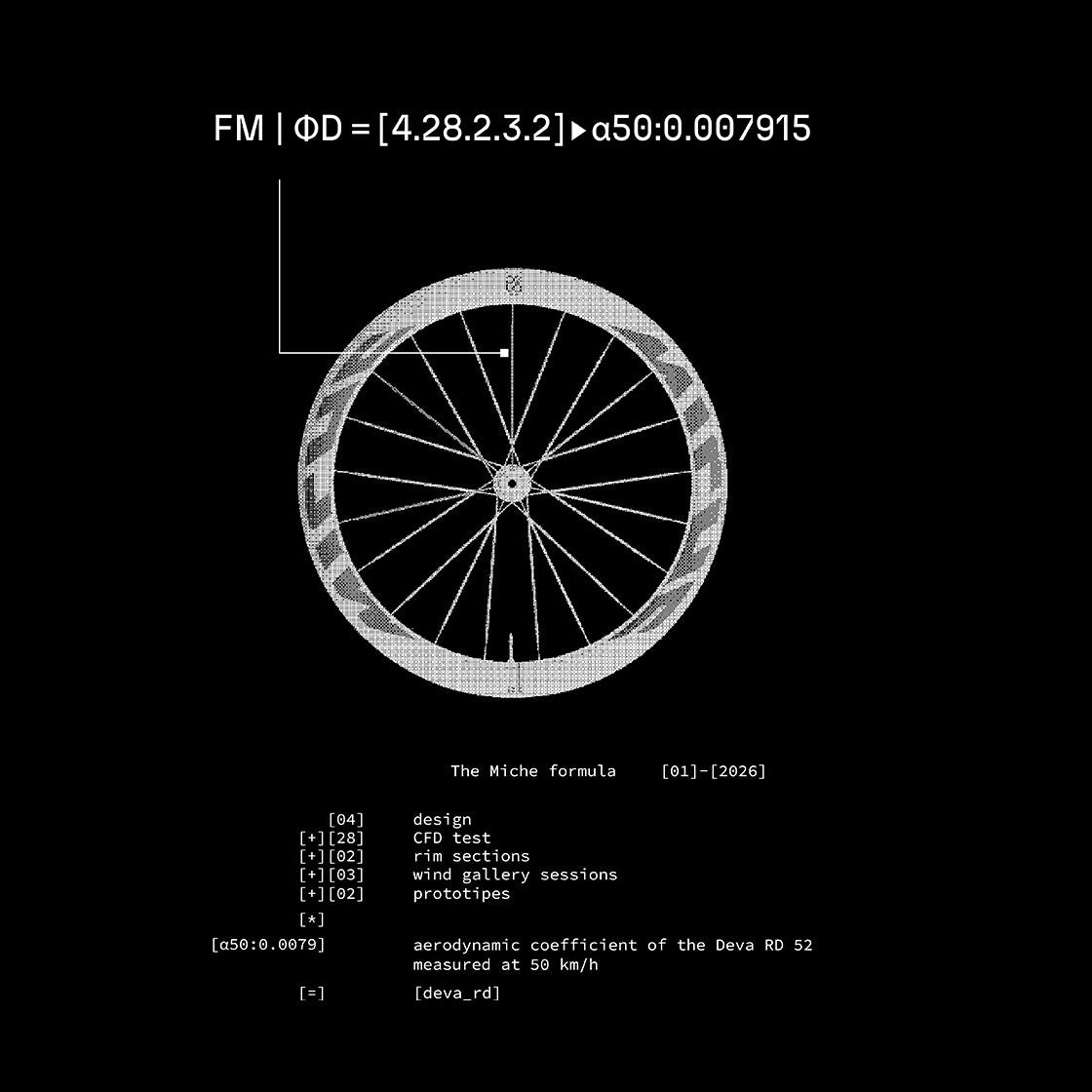 Paire de Roues MICHE DEVA RD 52 Tubeless Ready (Center Lock) Noir