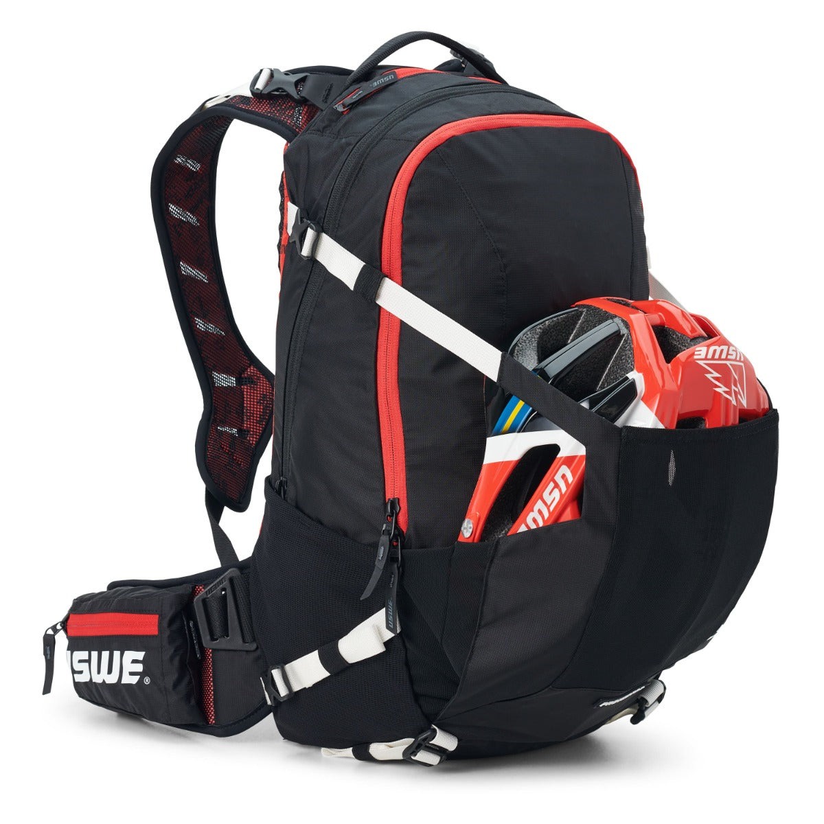 Sac à Dos avec Dorsale Intégrée USWE FLOW 16 L Noir/Rouge