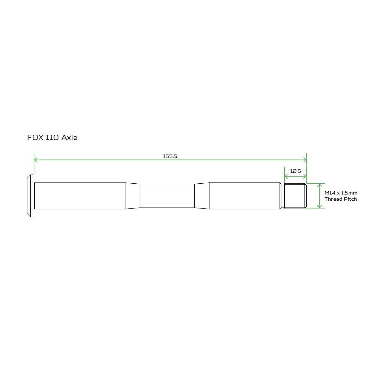 Axe de Roue Avant HOPE pour Fourche FOX 36/38 Argent