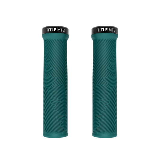 Grips Title MTB FORM Lock-On Turquoise - paire vue de face