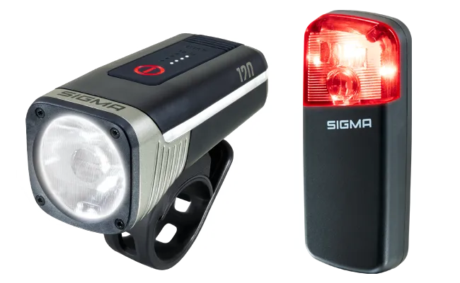 Éclairage avant et arrière SIGMA AURA 120 / RECO 80 LINK