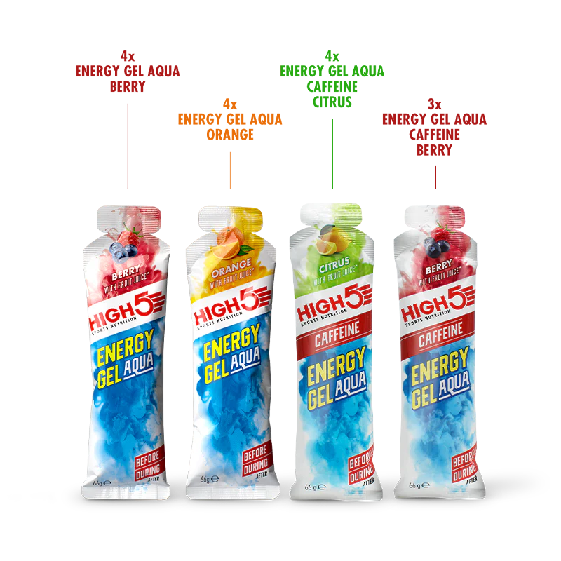 Pack Gel Énergétique HIGH5 ENERGY GEL Aqua (15x 66g) Mix Saveurs