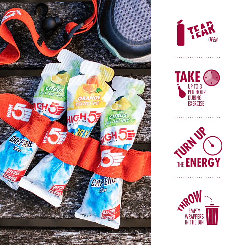 Pack Gel Énergétique HIGH5 ENERGY GEL Aqua (15x 66g) Mix Saveurs