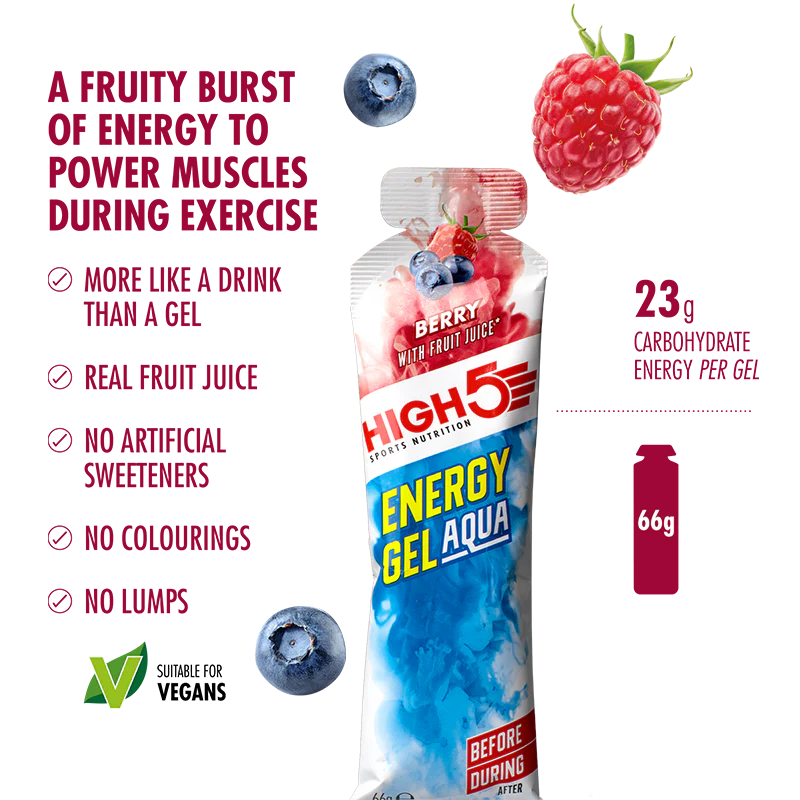 Pack Gel Énergétique HIGH5 ENERGY GEL Aqua (15x 66g) Mix Saveurs