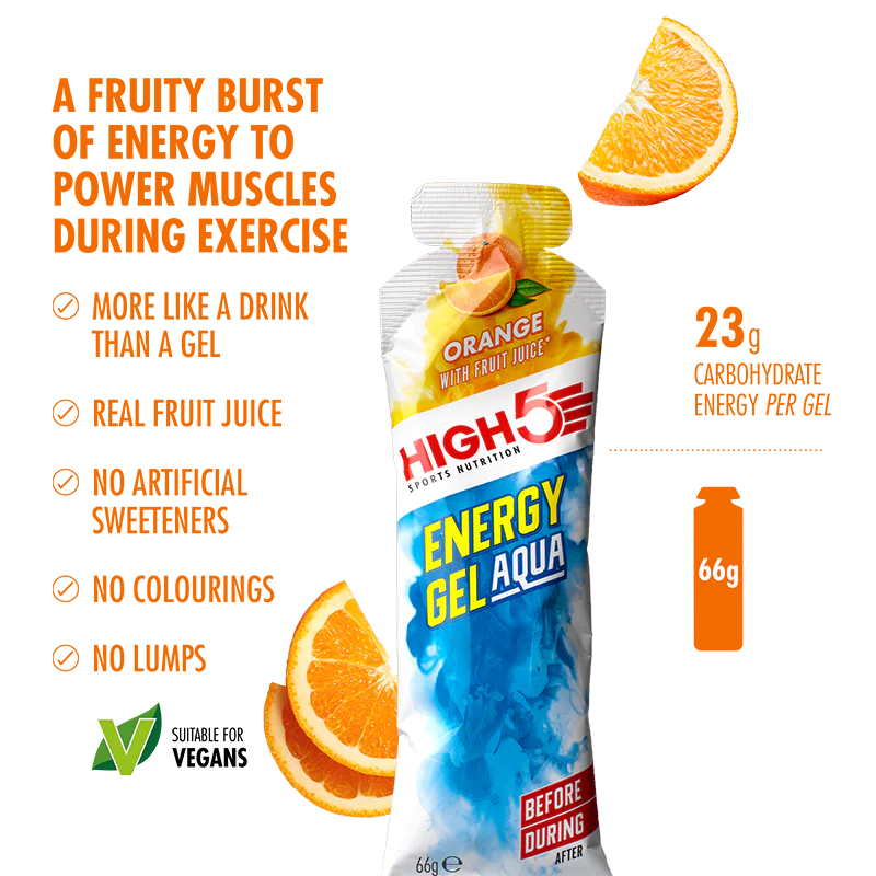 Pack Gel Énergétique HIGH5 ENERGY GEL Aqua (15x 66g) Mix Saveurs