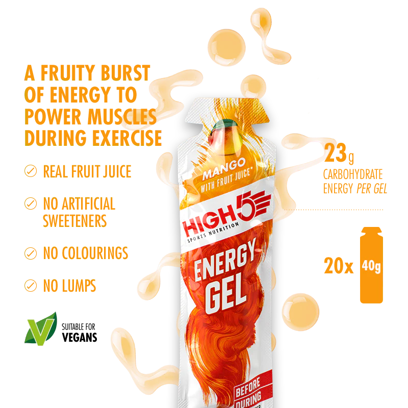 Pack Gel Énergétique HIGH5 ENERGY GEL (20x23g) Mix Saveurs