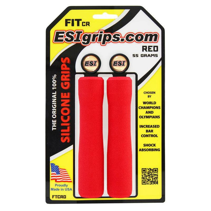 Grips ESI FIT CR (CHUNKY/RACER'S EDGE COMBO) 130 mm Rouge
