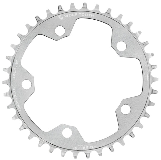 Plateau Mono WOLF TOOTH DROP-STOP B GRAVEL/CX 110mm Raw Silver