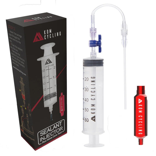 Seringue pour Liquide Préventif KOM CYCLING Démonte Valve Alu
