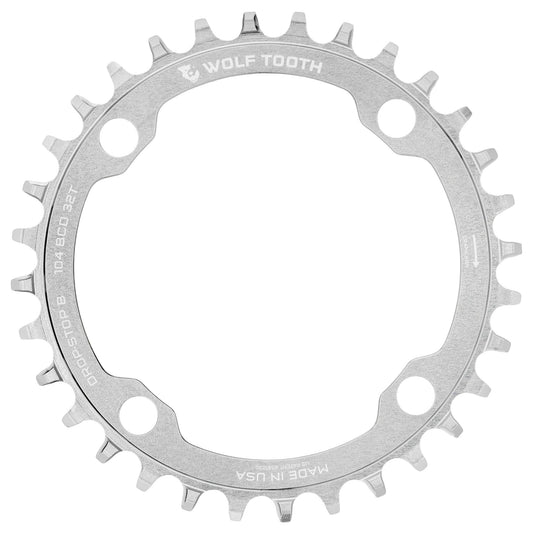 Plateau Mono WOLF TOOTH DROP-STOP B 104mm Raw Silver