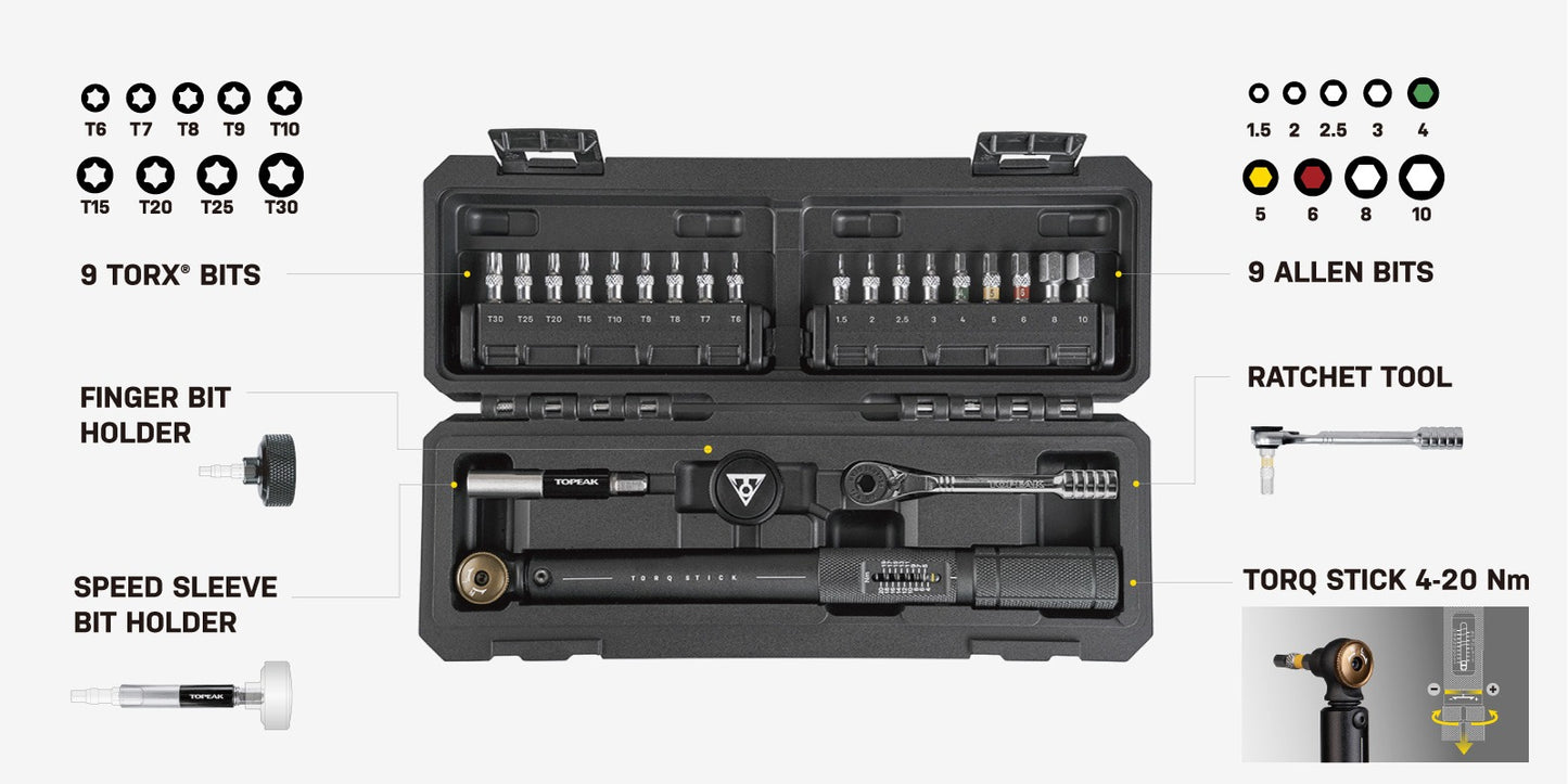 Clé Dynamométrique Torq TOPEAK STICK PRO (4-20 Nm)