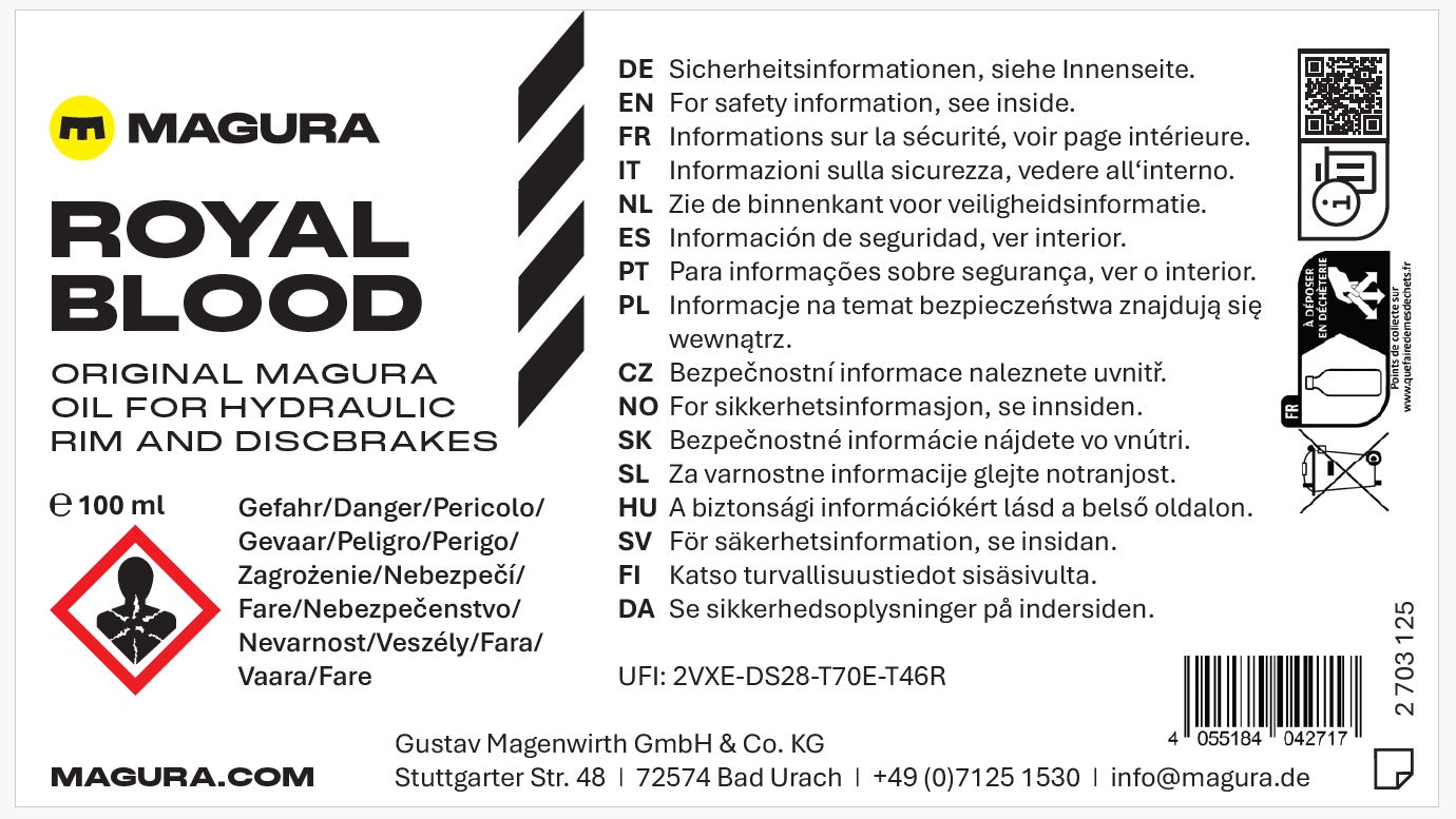 Liquide de Frein Minéral MAGURA ROYAL BLOOD (100 ml)