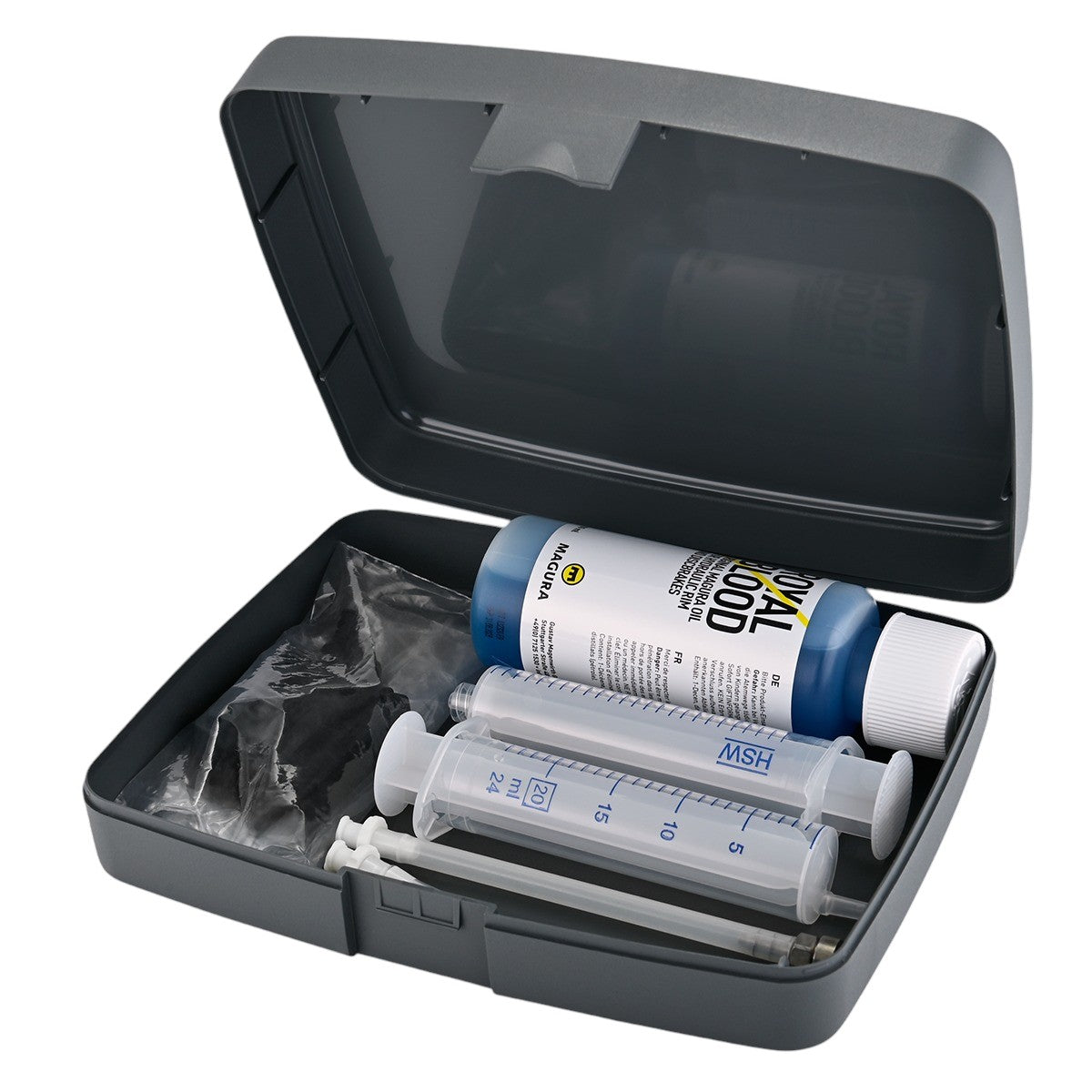 Kit de Purge MAGURA CORE (avec huile Minérale) pour freins hydrauliques.