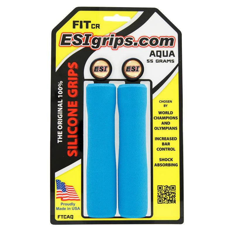 Grips ESI FIT CR (CHUNKY/RACER'S EDGE COMBO) 130 mm Bleu ciel
