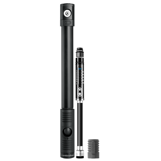 Pompe à Main CRANKBROTHERS KLIC HP Manomètre + Embout CO2 Midnight Edition