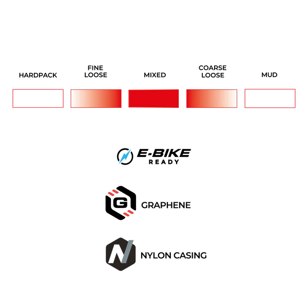 Pneu VITTORIA MAZZA TRAIL 29x2.40 4C Graphene 2.0 Tubeless Ready Souple Noir