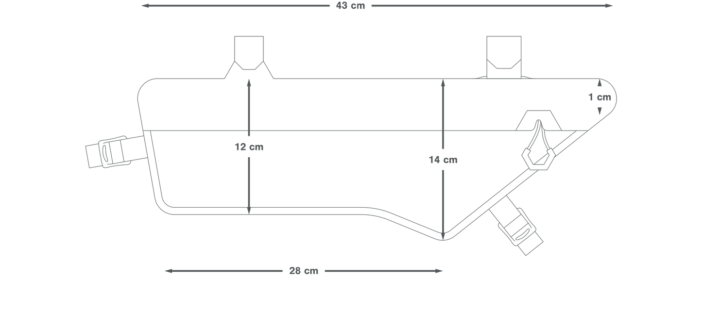 Sacoche de Cadre APIDURA EXPEDITION FRAME PACK 3 L Noir