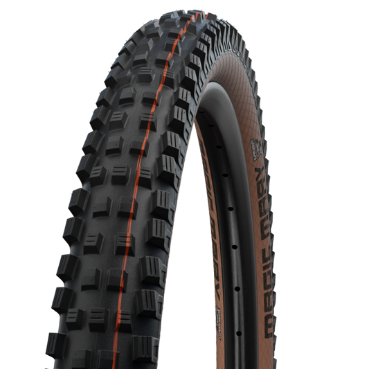 Pneu SCHWALBE MAGIC MARY 27.5x2.40 ADDIX SOFT SUPERGRAVITY Tubeless Ready Souple Noir/Marron