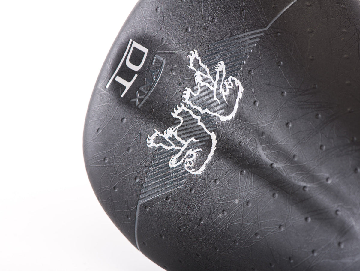 Selle CHROMAG LYNX DT Rails CrMo Noir — détail du revêtement Lynx DT