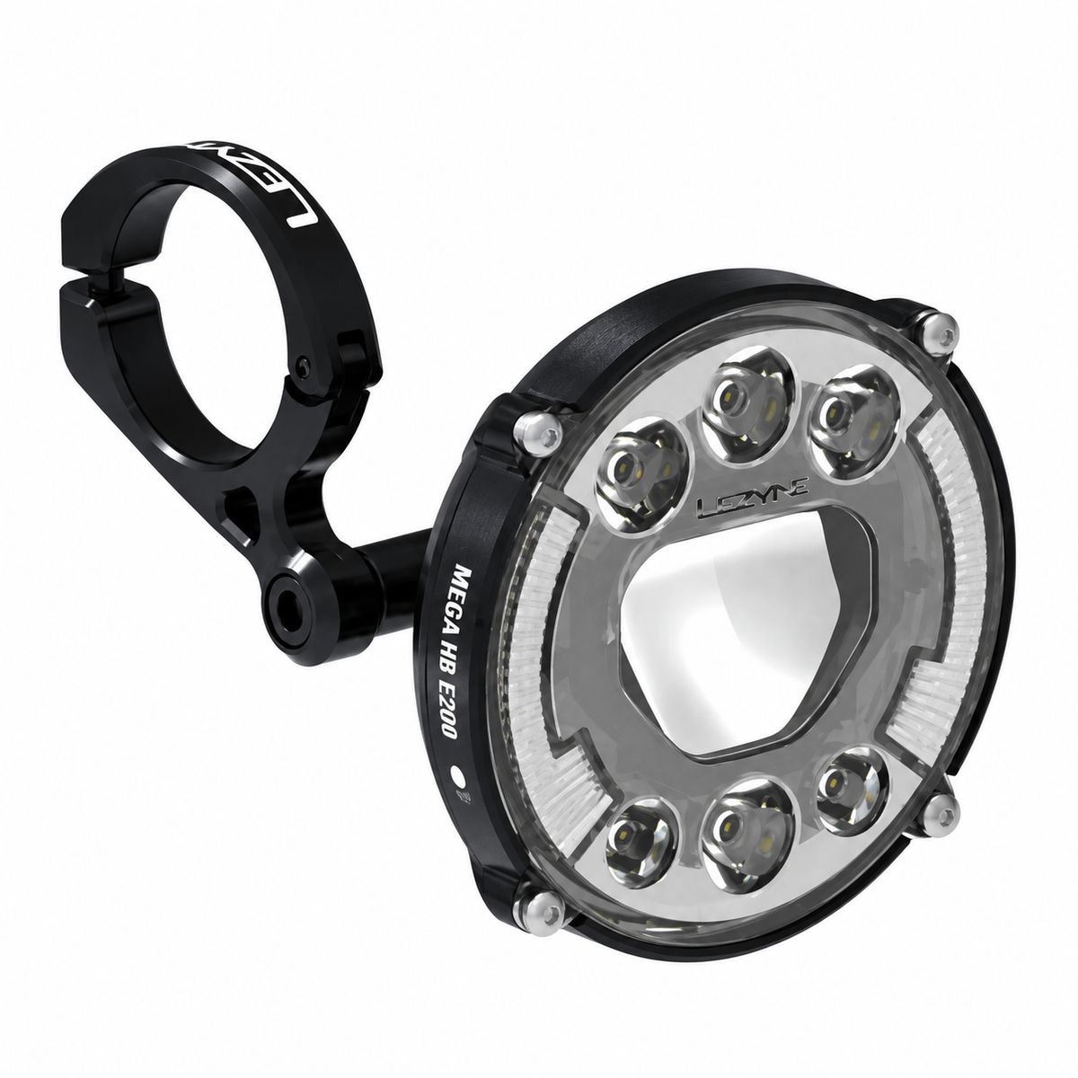 Eclairage Avant LEZYNE LED MEGA HB E2000 E-BIKE STVZO — vue produit sur fond blanc