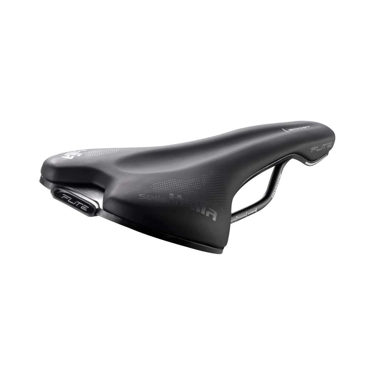 Selle SELLE ITALIA FLITE BOOST TM S Rails Magnanèse Noir — vue trois quarts