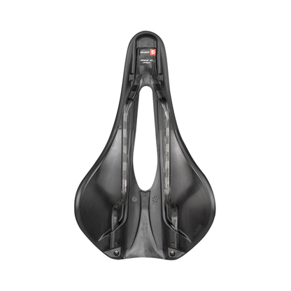 Selle SELLE ITALIA NOVUS EVO BOOST SUPERFLOW L KIT CARBONIO L Rails Carbone Noir — vue de dessous