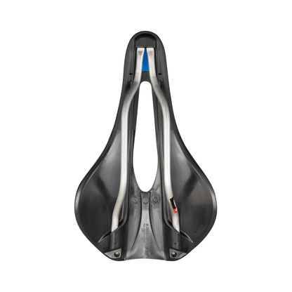Selle SELLE ITALIA NOVUS EVO BOOST SUPERFLOW L Rails Ti316 Noir/Gris — vue de dessous