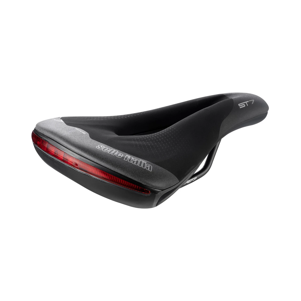 Selle SELLE ITALIA ST 7 VISION SUPERFLOW L Rails Fec Noir/Gris — vue trois quarts