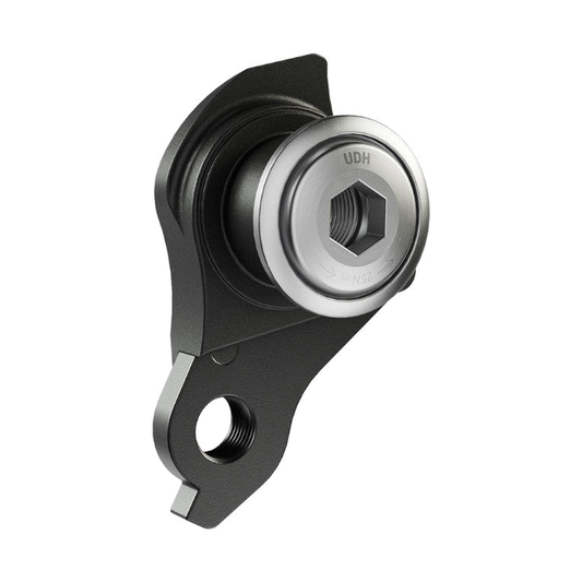 Patte de Dérailleur SRAM UDH Noir/Argent — vue produit sur fond blanc