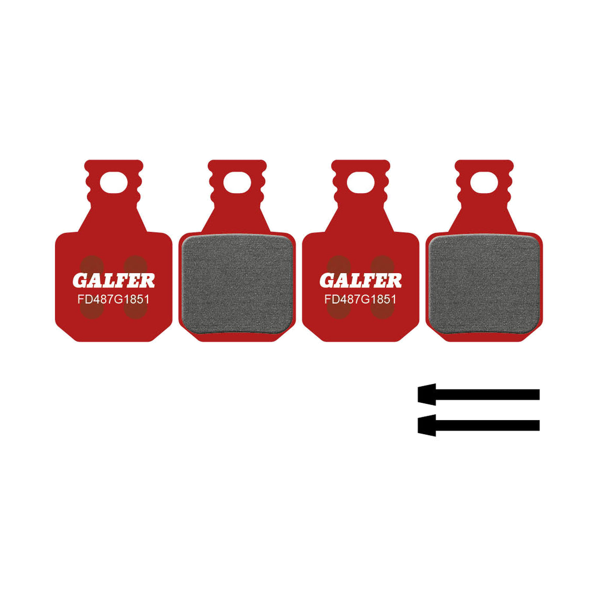 Plaquettes Semi-Métalliques GALFER ADVANCED Magura MT5 / MT7 (4 pistons) — vue principale