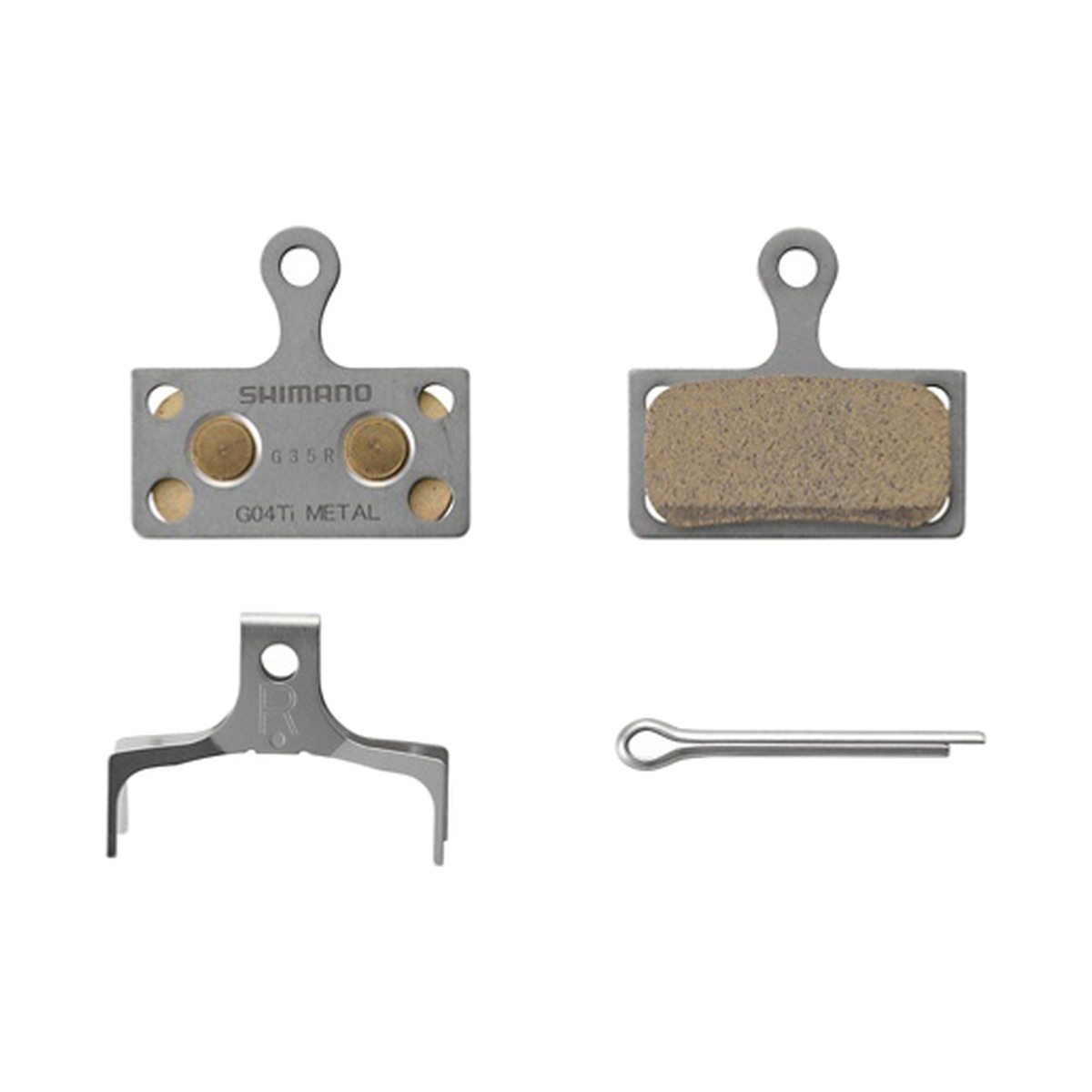 Plaquettes Métalliques SHIMANO G04TI-MX — vue principale