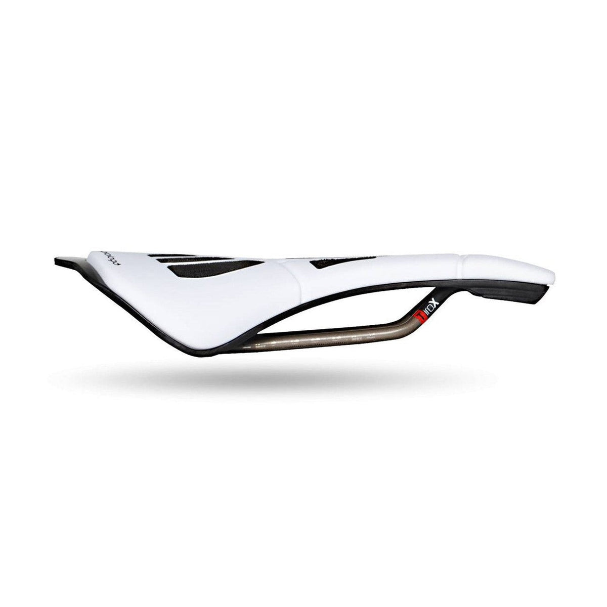 Selle PROLOGO SCRATCH M5 PAS CPC Rails Tirox Blanc — vue complémentaire