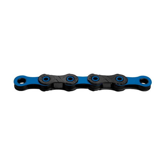 Chaîne 12V KMC DLC12 Noir/Bleu — photo produit sur fond blanc