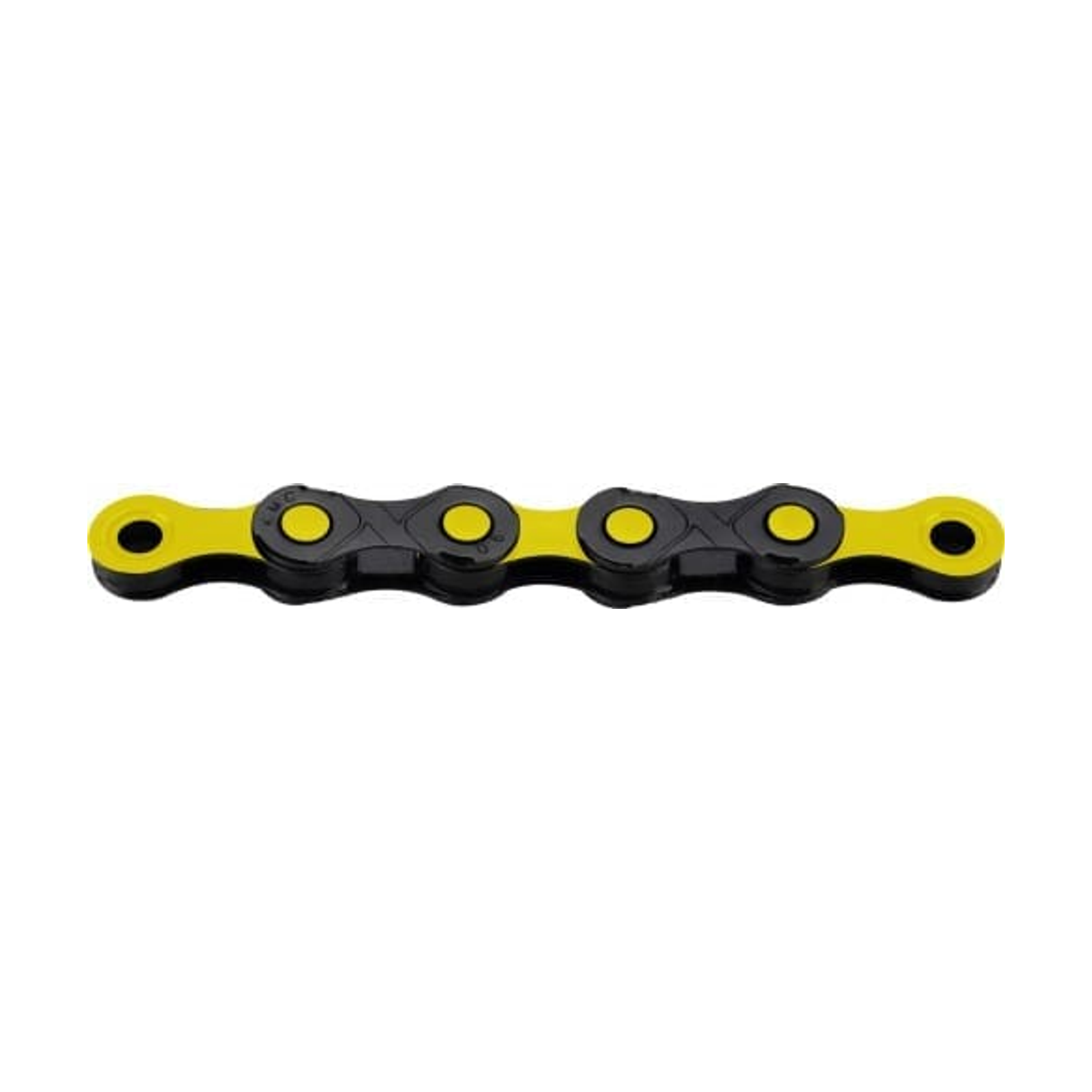 Chaîne 12V KMC DLC12 Noir/Jaune — photo produit sur fond blanc