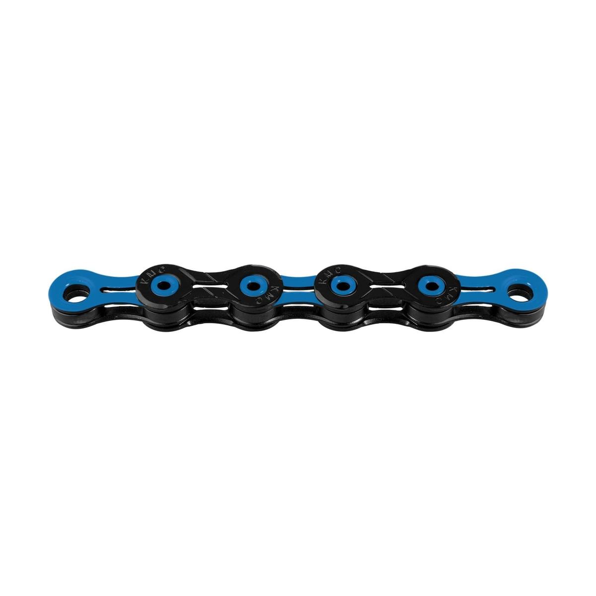 Chaîne 11V KMC DLC11 Noir/Bleu — photo produit sur fond blanc
