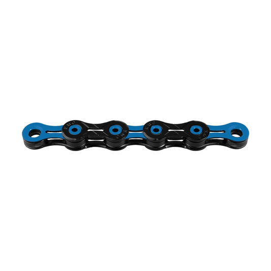 Chaîne 11V KMC DLC11 Noir/Bleu — photo produit sur fond blanc