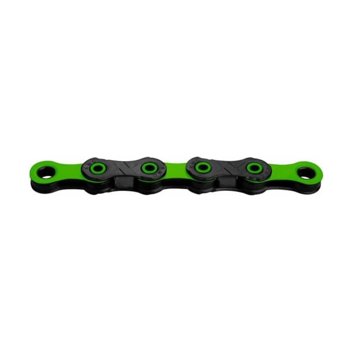 Chaîne 12V KMC DLC12 Noir/Vert — photo produit sur fond blanc