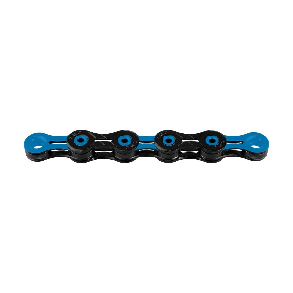 Chaîne 10V KMC DLC10 Noir/Bleu — photo produit sur fond blanc