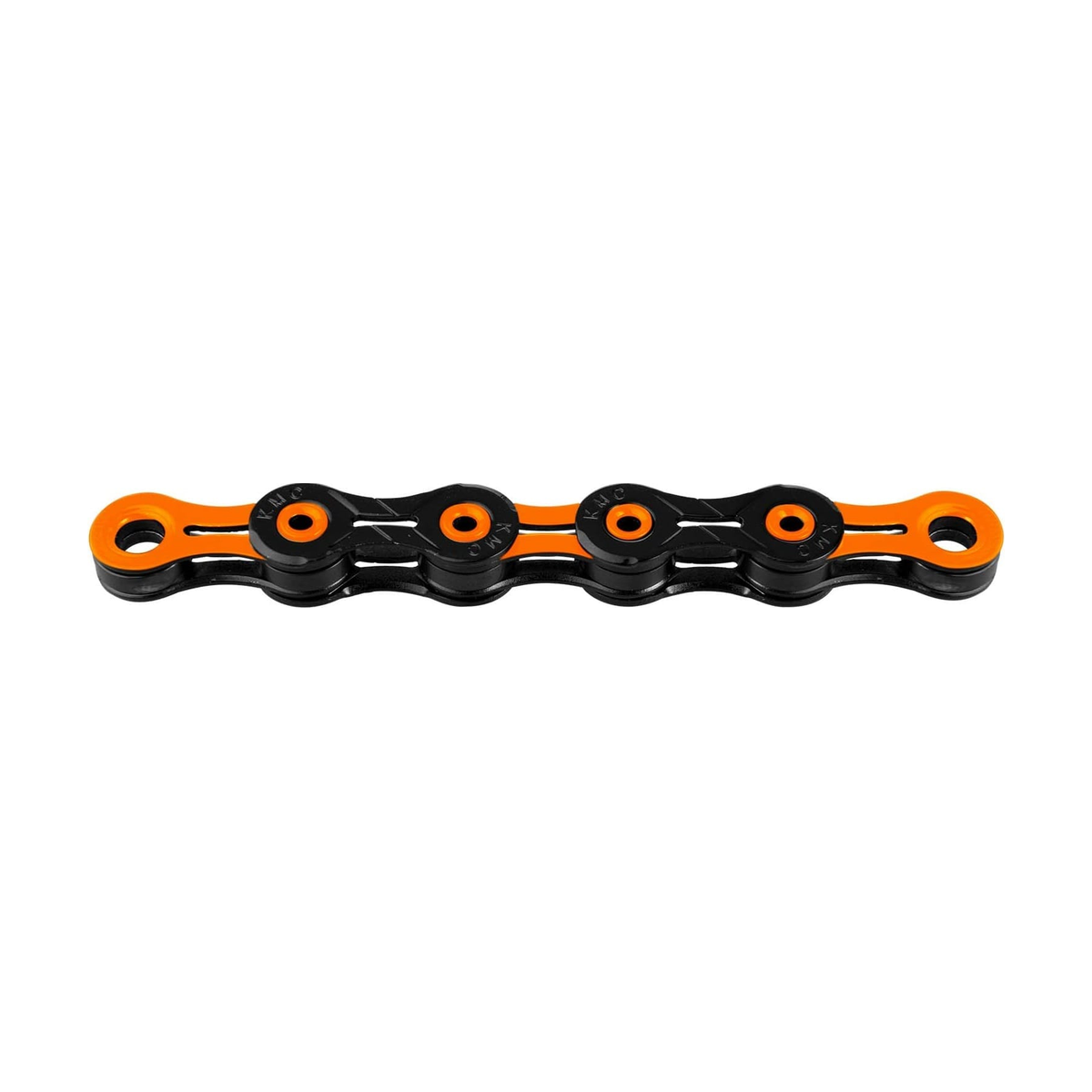 Chaîne 11V KMC DLC11 Noir/Orange — photo produit sur fond blanc