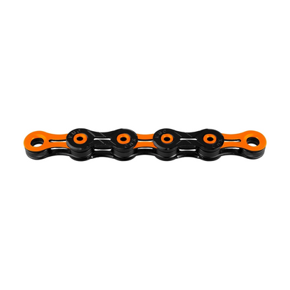 Chaîne 11V KMC DLC11 Noir/Orange — photo produit sur fond blanc