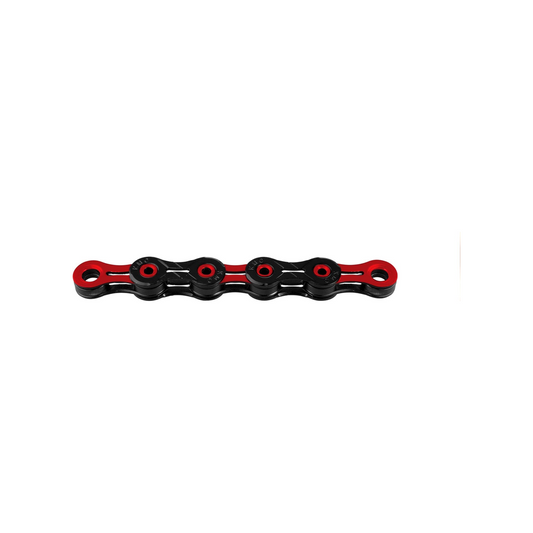Chaîne 11V KMC DLC11 Noir/Rouge — photo produit sur fond blanc
