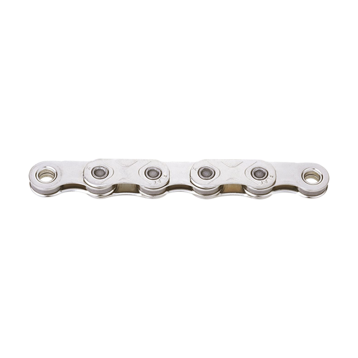 Chaîne 12/13V KMC X FLAT Waxed Argent — photo produit sur fond blanc