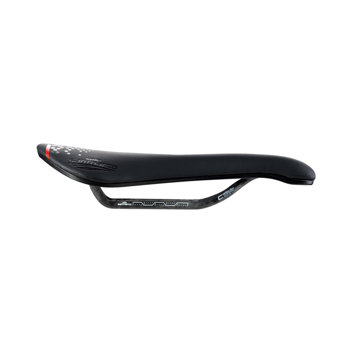 Selle SAN MARCO ASPIDE SHORT OPEN-FIT CARBON FX NARROW Rails Carbone — vue complémentaire