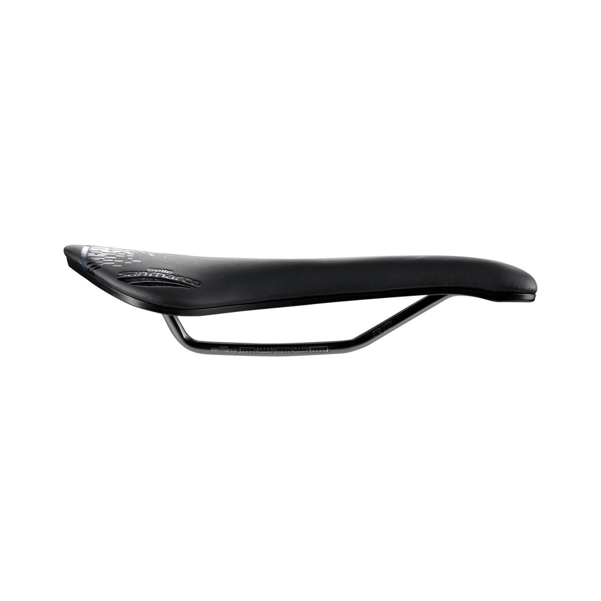 Selle SAN MARCO ASPIDE SHORT OPEN-FIT RACING L3 Largeur 155mm Rails Acier Xsilite Noir — vue complémentaire