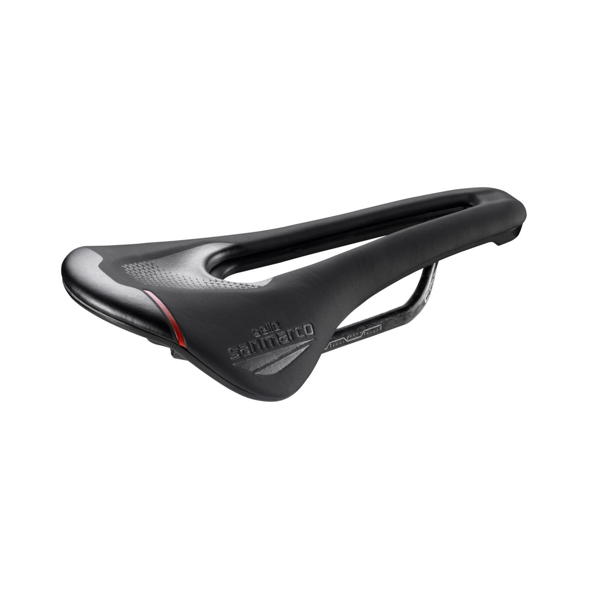 Selle SAN MARCO SHORTFIT 2.0 OPEN-FIT CARBON FX Narrow Rails Carbone — vue complémentaire