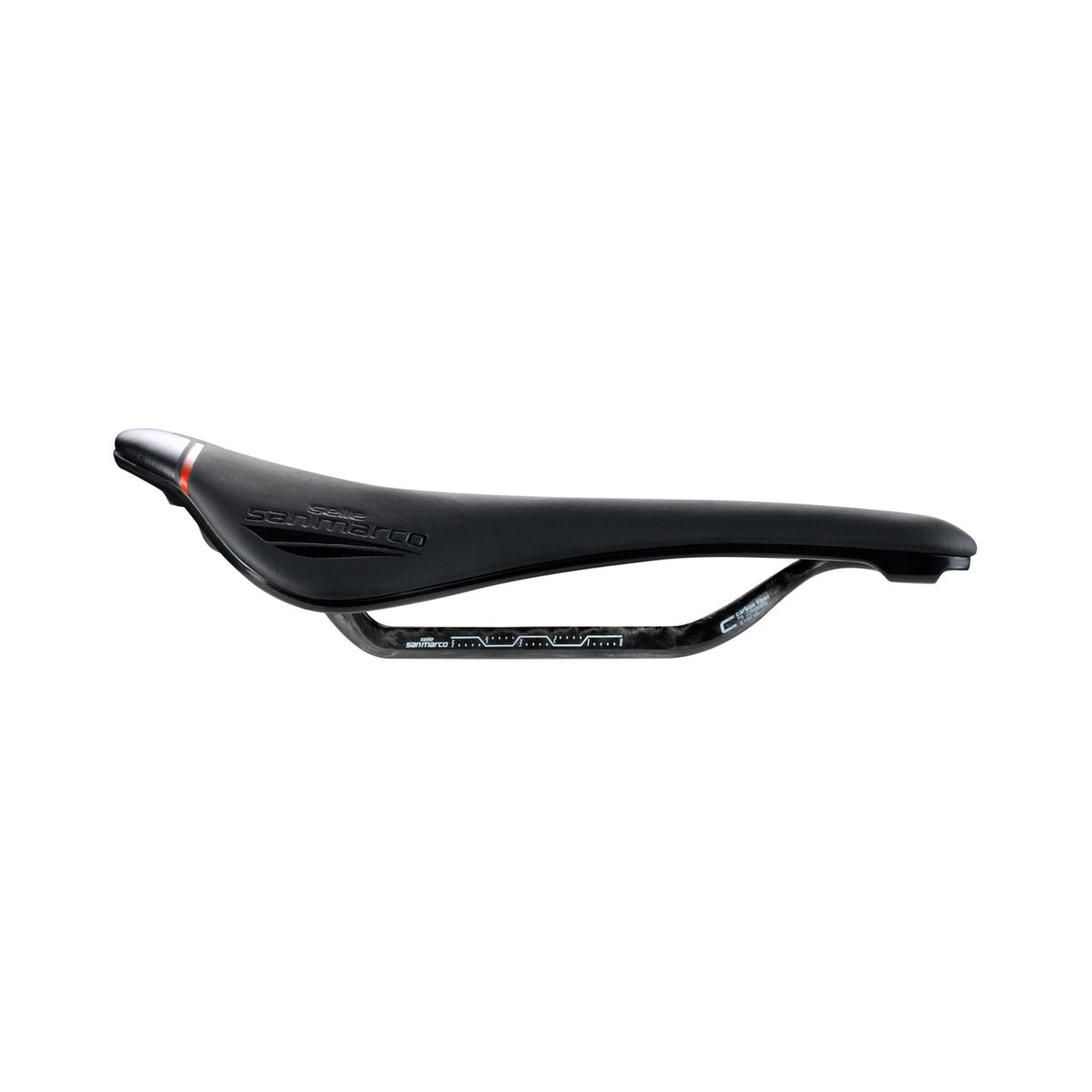 Selle SAN MARCO SHORTFIT 2.0 OPEN-FIT CARBON FX Narrow Rails Carbone — vue complémentaire